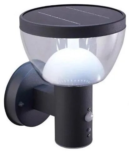 LED външно соларно стенен осветител с сензор LARIX LED/3W/3,7V IP44