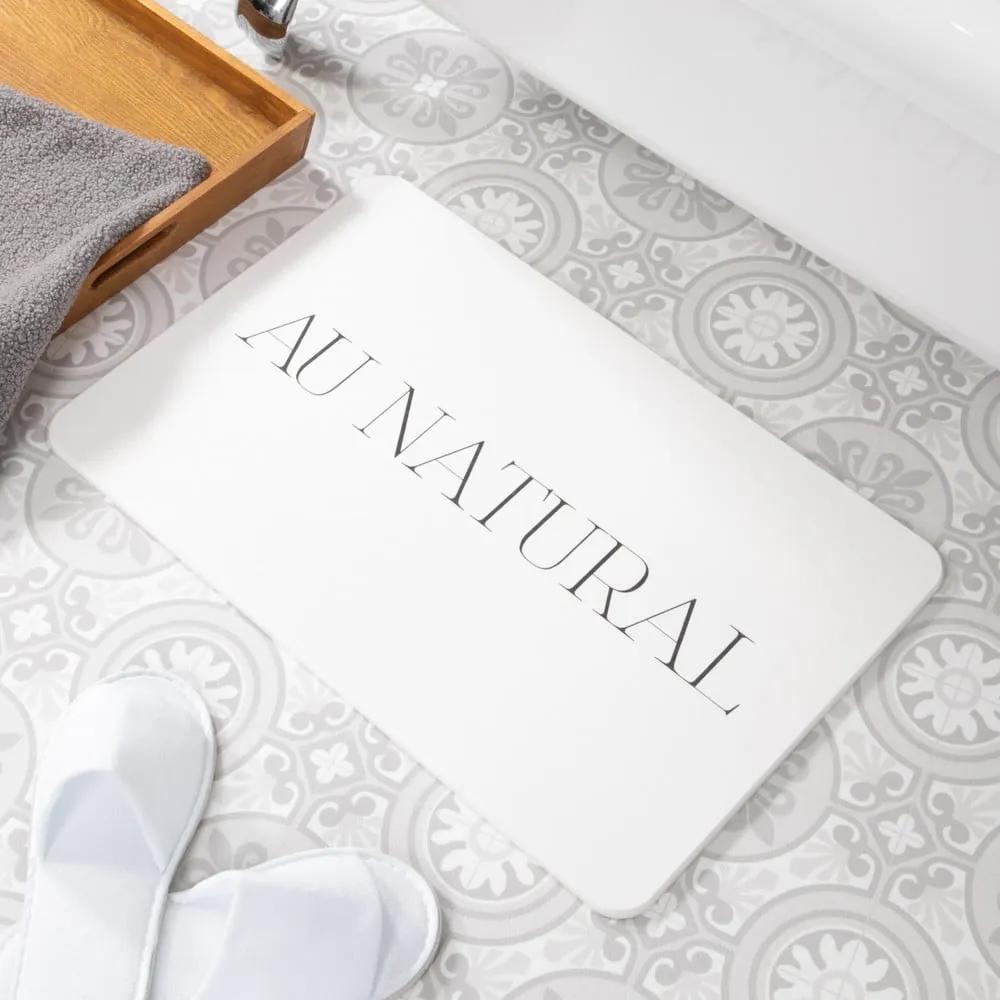 Бяла постелка за баня 39x60 cm Au Natural - Artsy Doormats