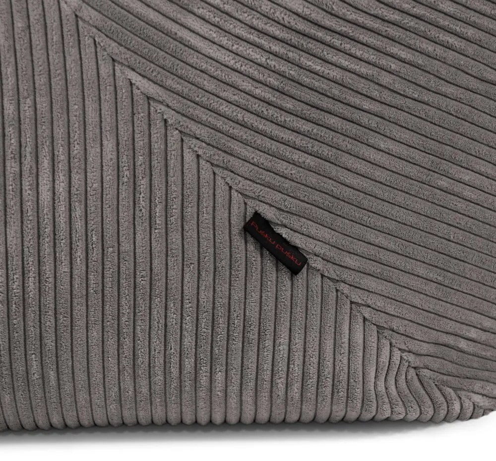 Син пуф от рипсено кадифе Tube 100 – SLOWDOWN