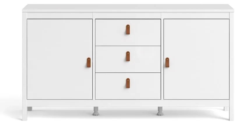 Бял нисък скрин 151x80 cm Madrid – Tvilum