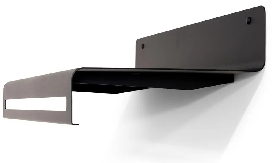 Черна метална стенна закачалка с рафт Sway – Spinder Design