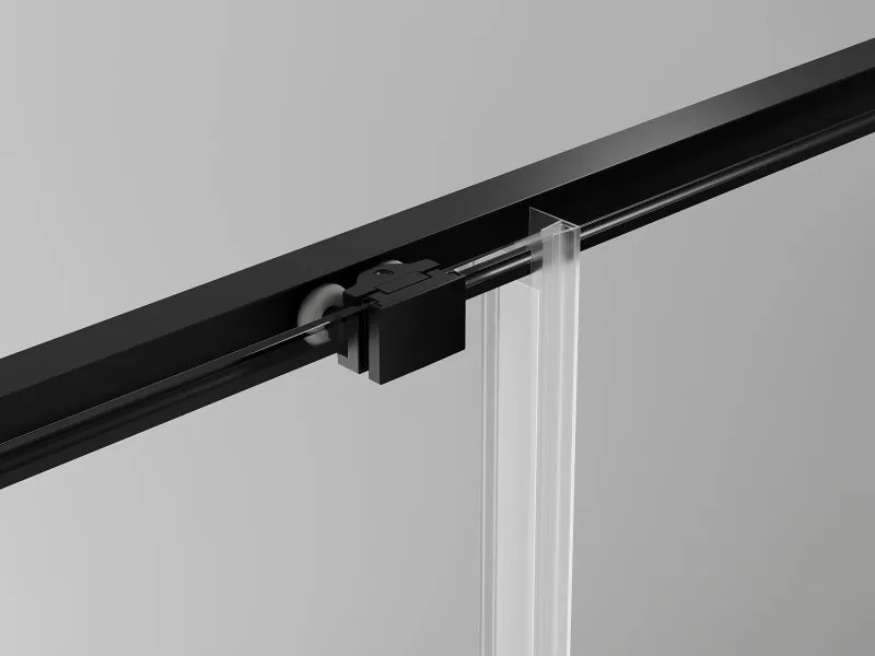 Mexen Exo-S Duo Квадратна плъзгаща душ кабина 80 x 80 см, прозрачна, черна