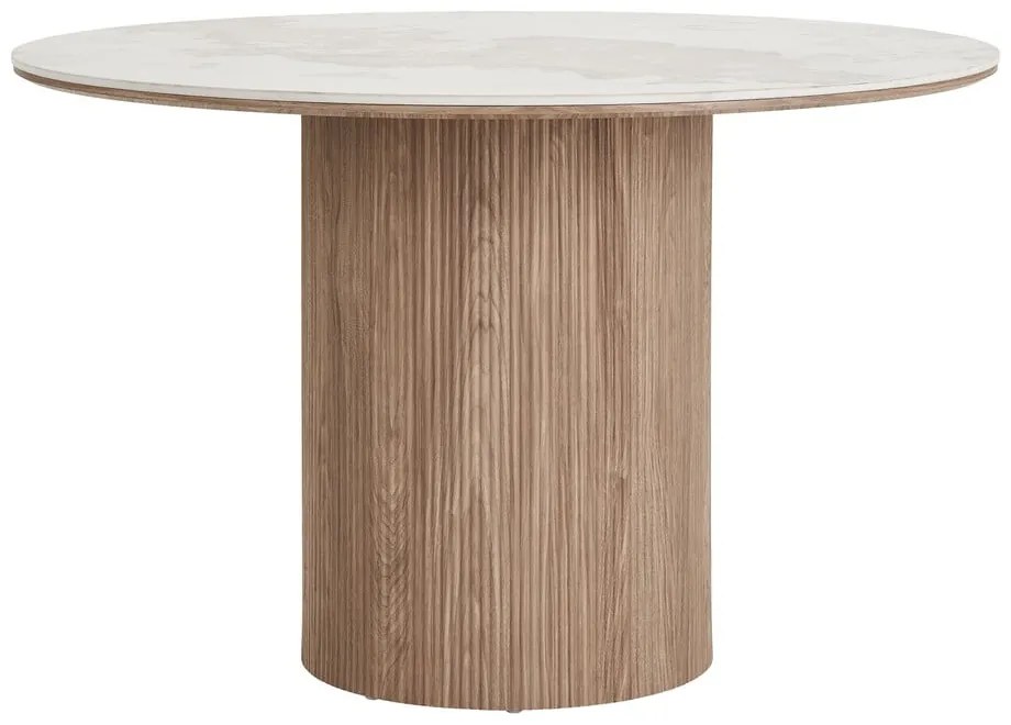 Кръгла трапезна маса с плот от имитация на мрамор ø 120 cm Athens – House Nordic