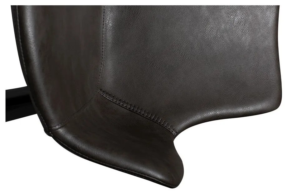 Тъмносив тапициран трапезен стол с подлакътници Hype – DAN-FORM Denmark