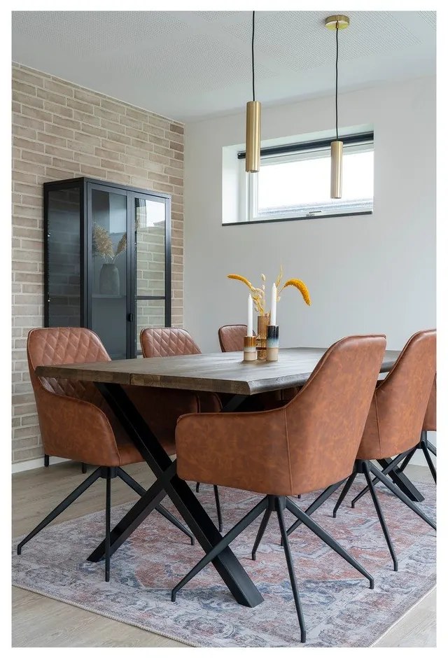 Светлокафяв тапициран трапезен стол Harbo – House Nordic