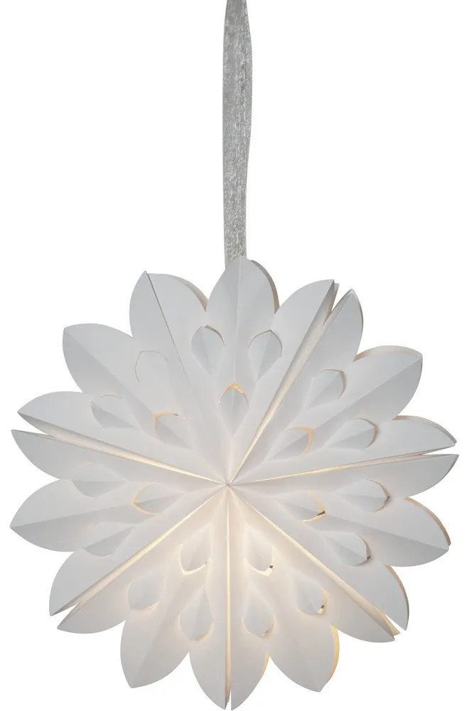 Бяла коледна светлинна украса ø 40 cm Clipp - Star Trading