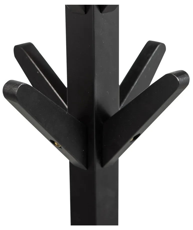 Черна стойка за връхни дрехи от масивна бреза Studio – WOOOD