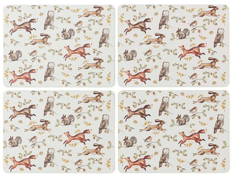Коркови подложки за хранене в комплект 4 бр. 21x29 cm Forest Fable – Cooksmart ®