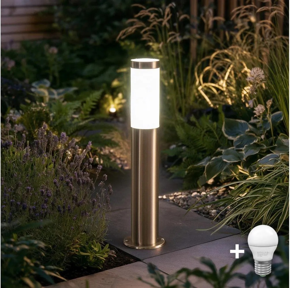 BRILAGI - LED външна лампа ELIA 1xE27/7W/230V 4000K IP44 50 cm хром