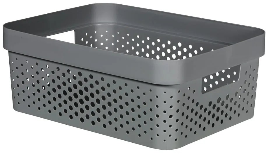 Сива кошница за съхранение Dots, 11 л Infinity - Curver