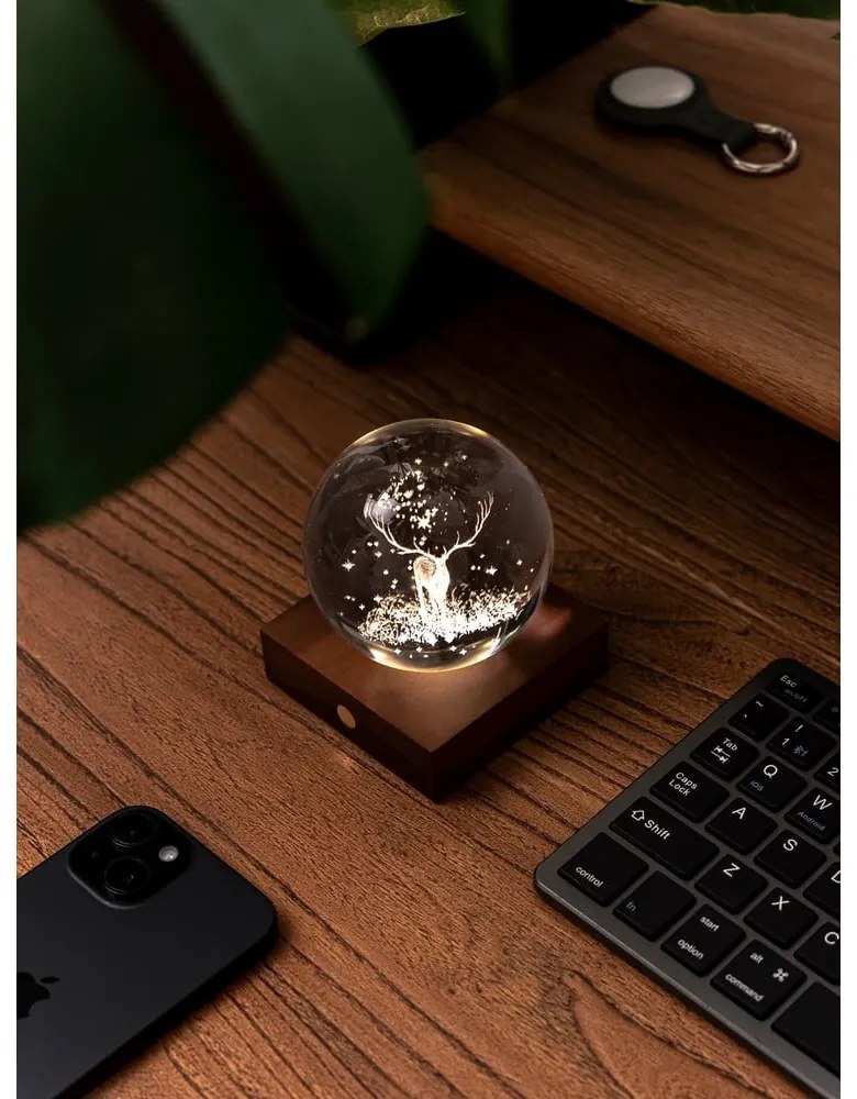 Тъмнокафява светлинна декорация с USB Amber – Gingko