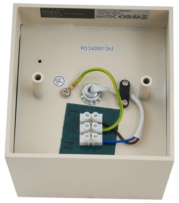 Модерен стенен прожектор бежов G9 регулируем - Box