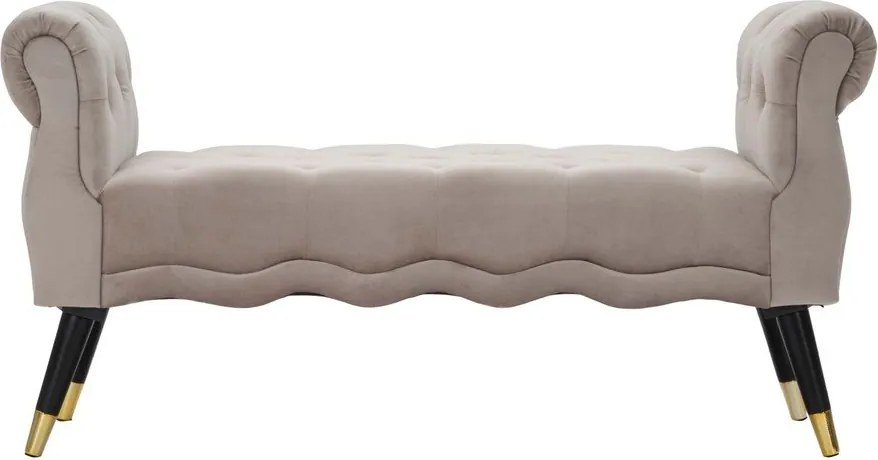 Кафяво-сива кадифена пейка Paris – Mauro Ferretti