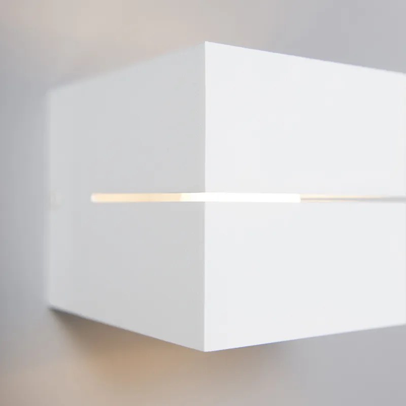 Модерна стенна лампа бяла 9.7 см - Transfer Groove