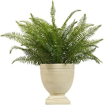 Изкуствено растение atmosphera Rose Paprat, 80 cm, Керамика