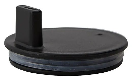 Черен капак за детска чаша, ø 7 cm - Design Letters