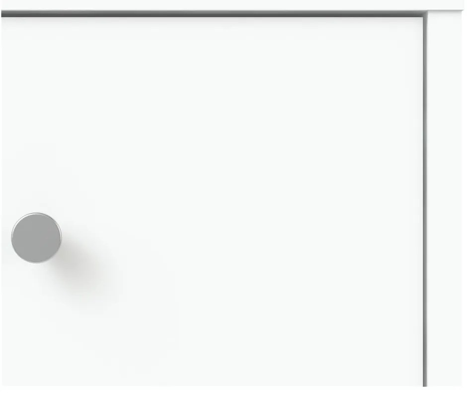 Бяло нощно шкафче с рафтове May - Tvilum