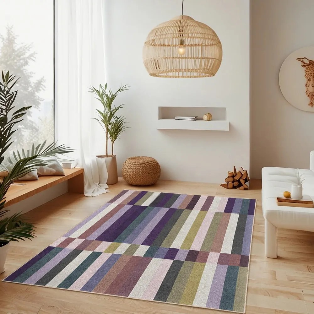 Лилав килим подходящ за пране 160x230 cm Purple Rain – Mila Home