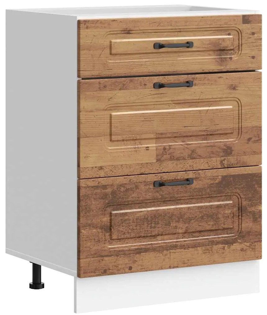 854287 vidaXL Кухненски шкаф, "Kalmar", старо дърво, инженерно дърво