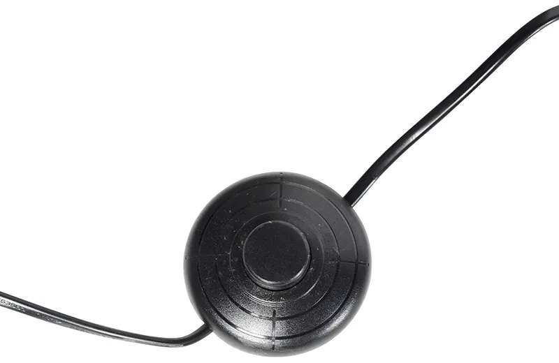 Подова лампа триножник черно дърво с черен абажур 50 см - Puros