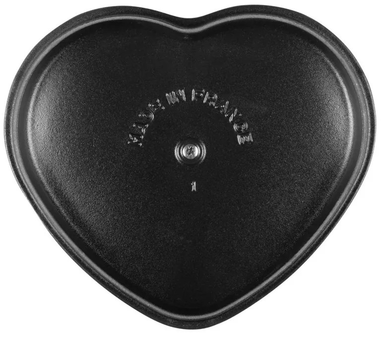 Чугунена тенджера във формата на сърце Staub 1100006, 20 см, 1.75 л, Индукция и фурна до 500C, Емайлно покритие, Червен