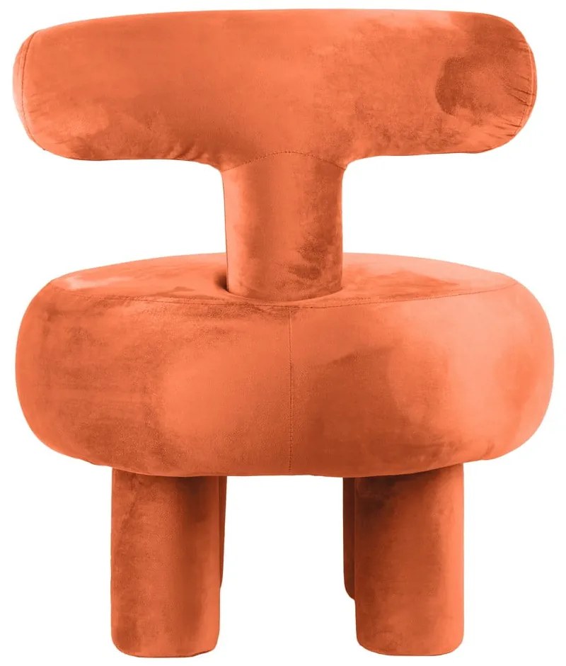 Оранжево кадифено кресло Abrazo – Leitmotiv