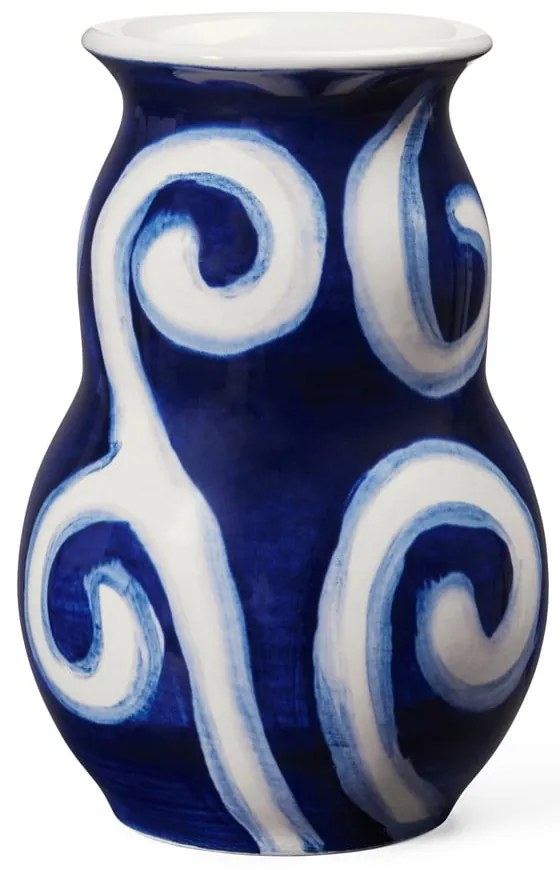 Синя ръчно рисувана каменна ваза Tulle - Kähler Design