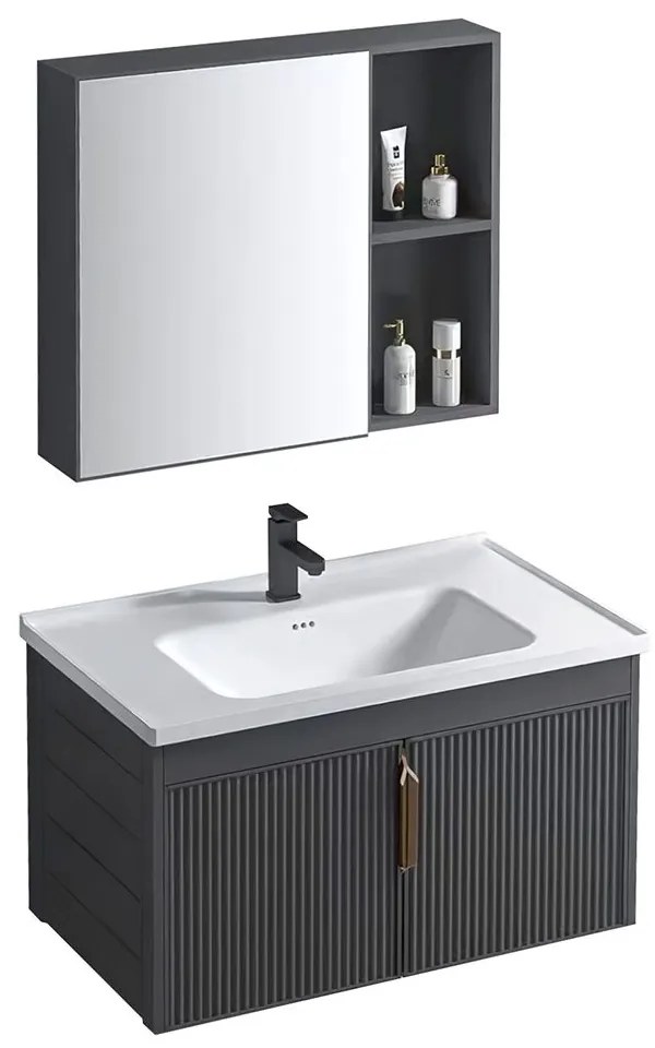 Комплект мебели за баня с мивка Astor 60cm Grey