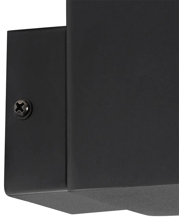 Модерна външна стенна лампа черна IP44 с опушено стъкло - Denmark