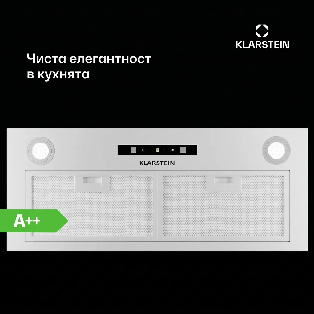 Klarstein Paolo 72 абсорбатор за вграждане 72 cm 520 m³/h LED Touch A++