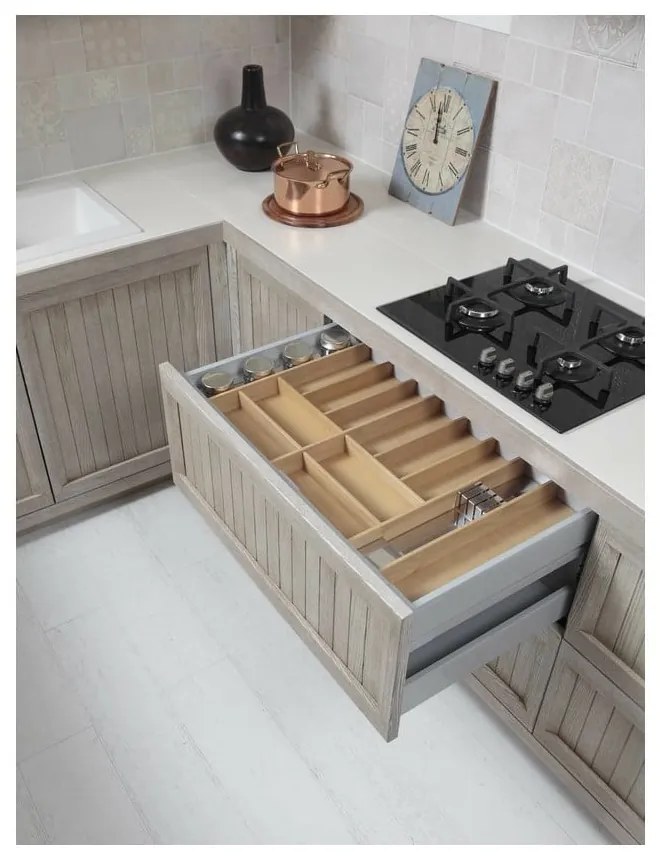 Бял ораганайзер за чекмедже 33 x 47 cm Wood Line - Elletipi