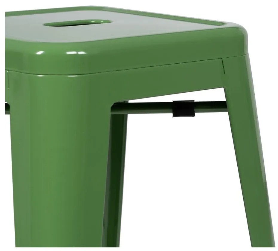 Зелени метални бар столове в комплект 2 бр. (височина на седалката 61 cm) – Ixia