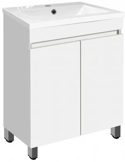 Долен шкаф за баня ICP 5081, Inter Ceramic, PVC, бял, с умивалник, 50x39x81см