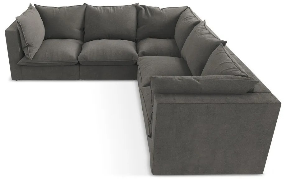 Тъмносив ъглов диван Manao – Makamii