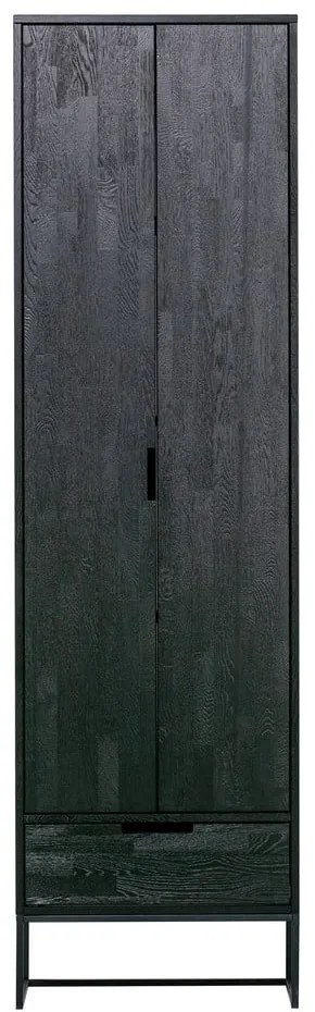 Черен гардероб от масивен ясен 60x210 cm Silas – WOOOD