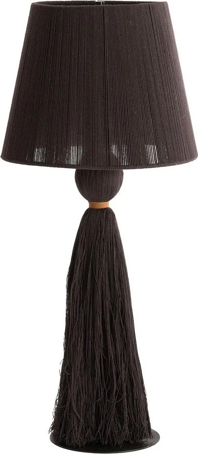 Тъмнокафява настолна лампа с текстилен абажур (височина 58 cm) Espino – Light & Living