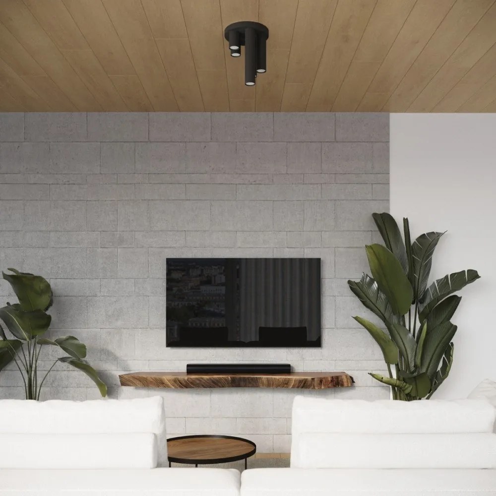 Черно осветително тяло за таван Castro – Sollux