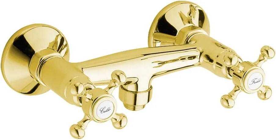 Стенна душ батерия в златист цвят (1 изход) Antea – Sapho