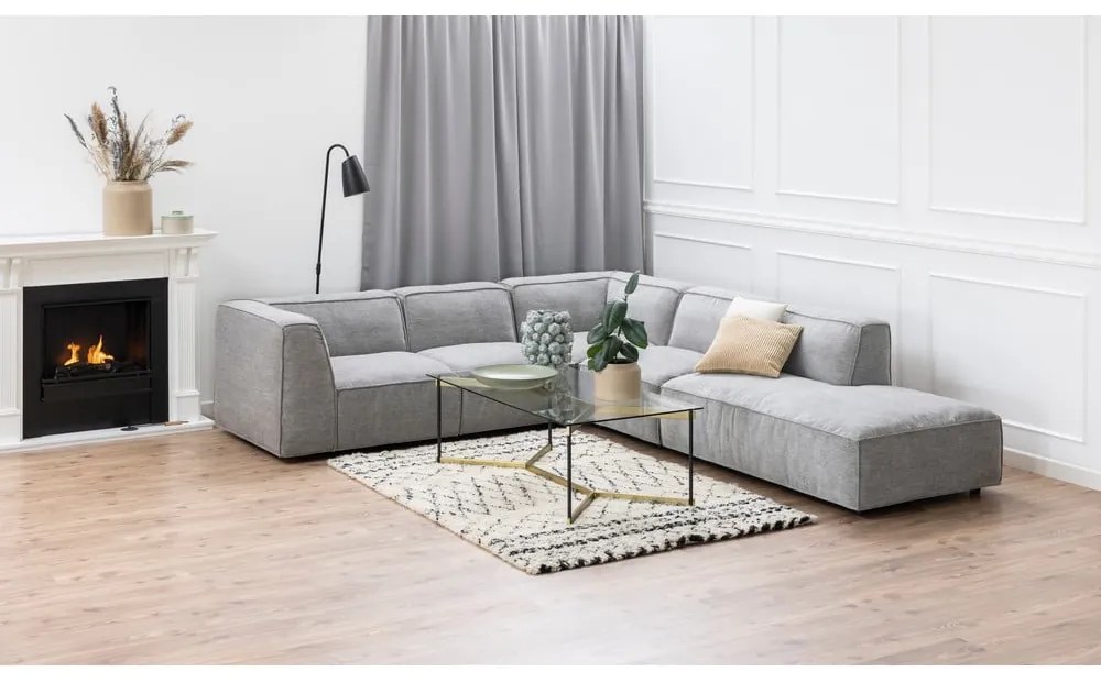 Светлосив модул за диван, десен ъгъл Fairfield - Bonami Selection