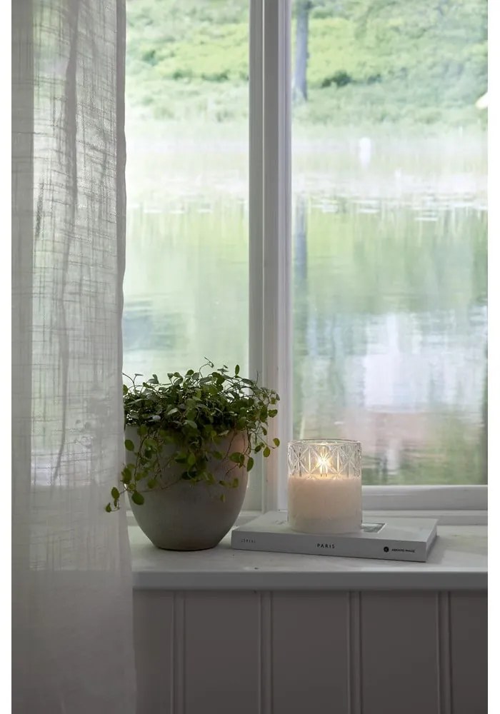 Бяла LED восъчна свещ в стъкло, височина 10 см Flamme Romb - Star Trading