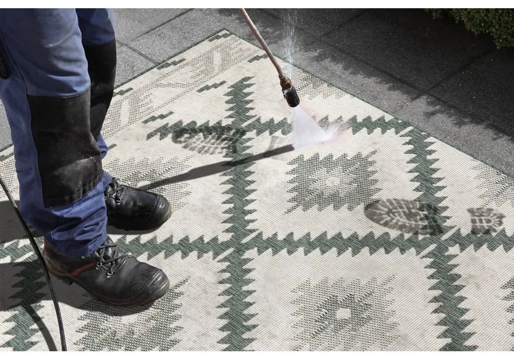 Зелен и кремав килим за открито , 230 x 160 cm Malibu - NORTHRUGS