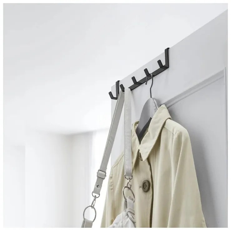Черна метална закачалка за врата 30 cm Tower - YAMAZAKI