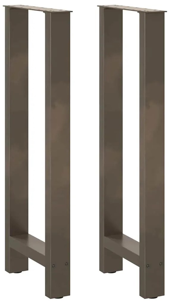 4013343 vidaXL Крака за бар маса, естествена стомана, 2 бр., 50 x (100-101) см, стомана