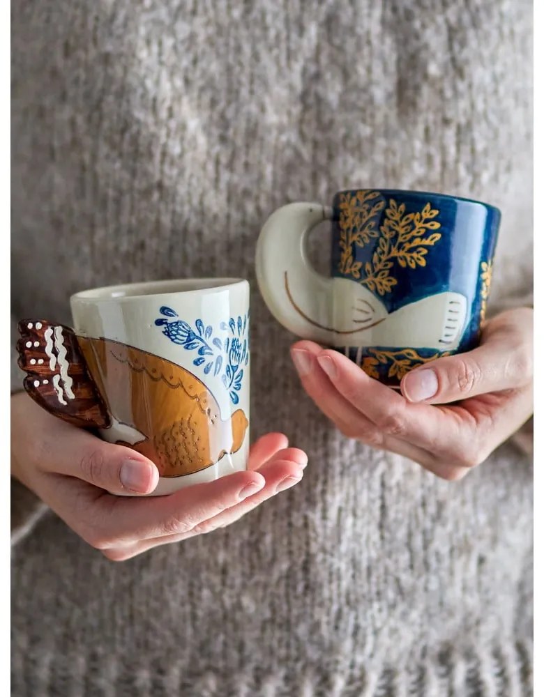 Кремава глинена чаша 260 ml Hezha – Bloomingville