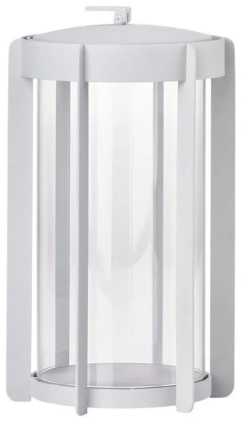 Светлосив LED фенер с USB (височина 25 cm) Firefly – Zone