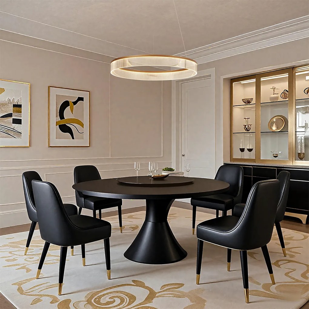 Модерен висящa лампa месинг 78cm вкл. LED 3-степенно димиране - Anello Chandelier