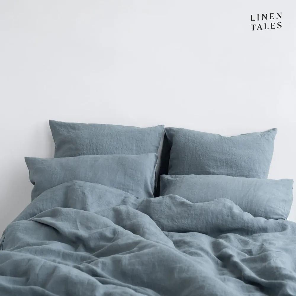Светлосиньо ленено спално бельо за единично легло 14 0x200 cm - Linen Tales