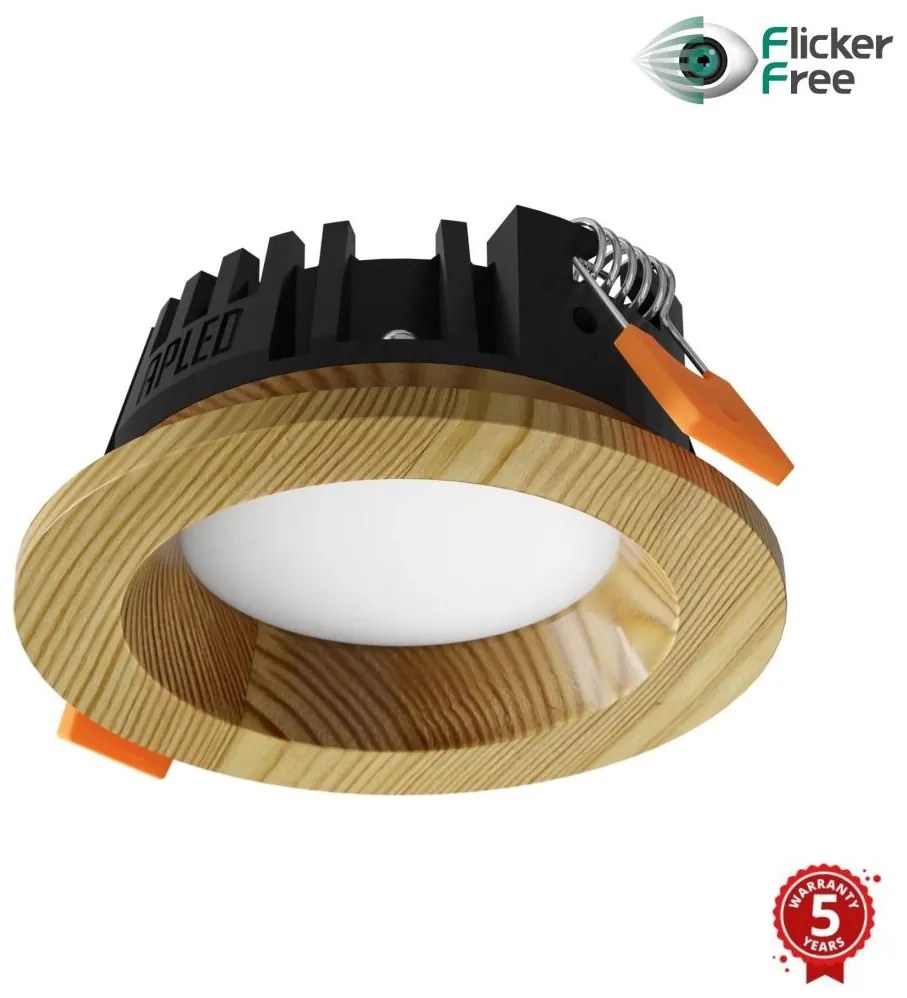 APLED - LED Лампа RONDO WOODLINE LED/3W/230V 3000K Ø 9 см бор масивнo дървo