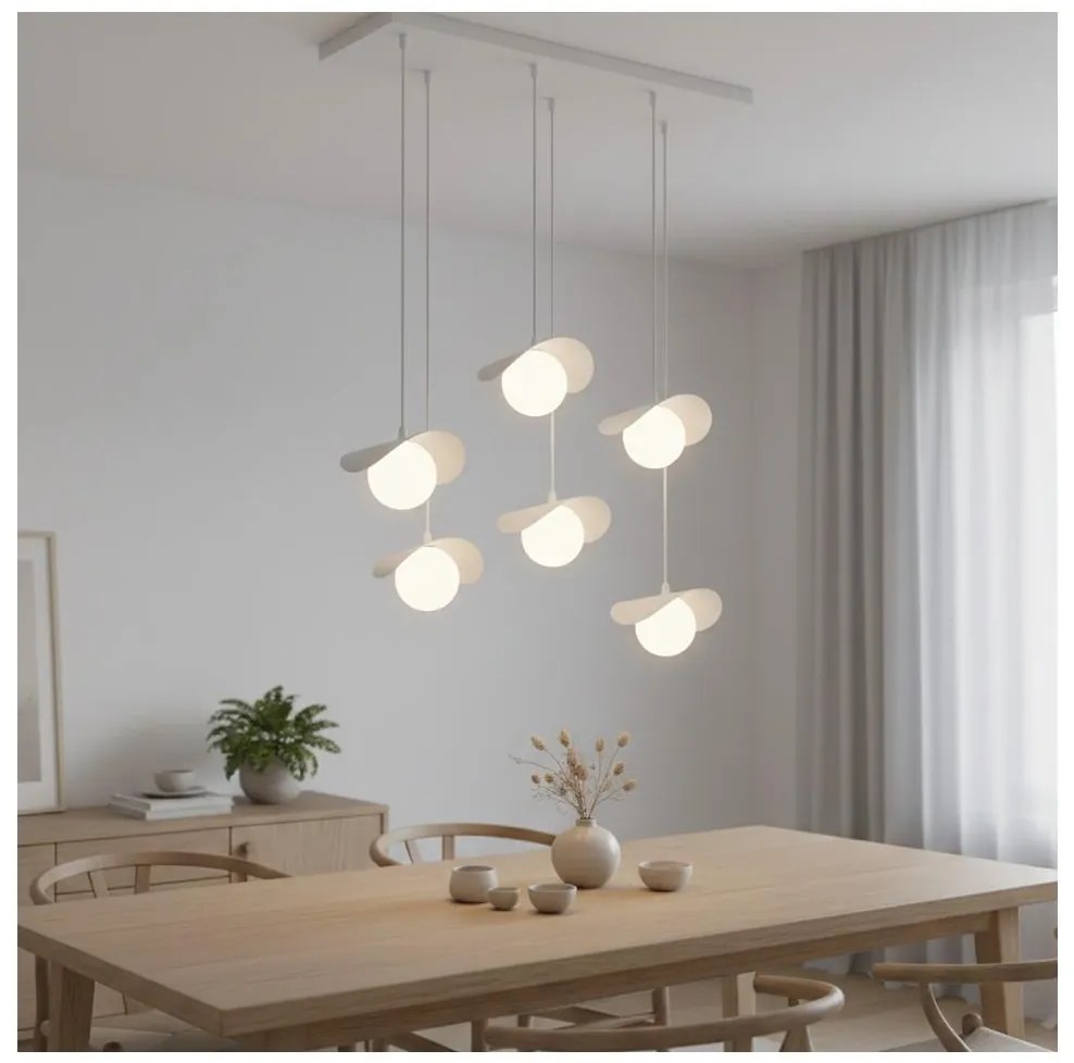 Полилей на кабел RITUAL 6xG9/8W/230V бял