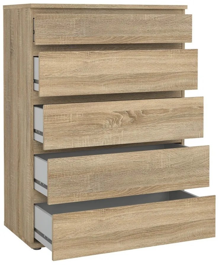 Висок скрин от декор от дъб естествен 77x107 cm Nova – Tvilum